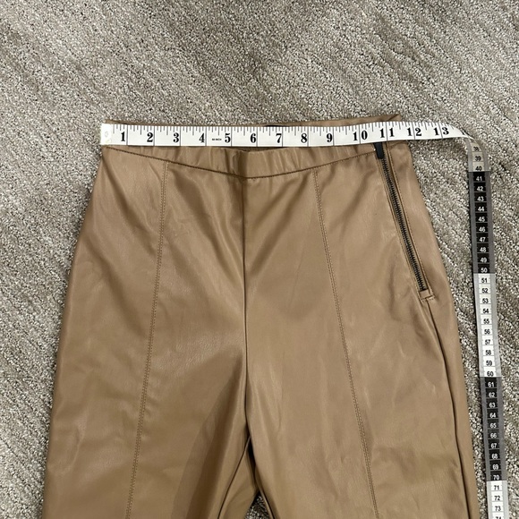 Zara Tan Faux Leather Pants with split  at the ankle
Size Small - Picture 5 of 5